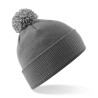 czapka zimowa - mod. B450:Graphite Grey, 100% akryl, Light Grey, One Size